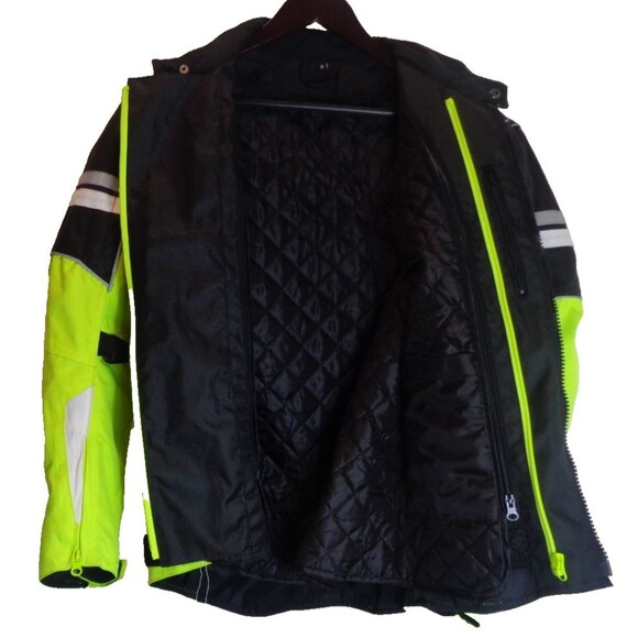 GWRRA Motorcycle Racing Jacket Sz S Men's Lime Green - Picture 3 of 9